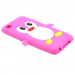Wholesale iPod Touch 4 3D Penguin Case (Hot Pink)